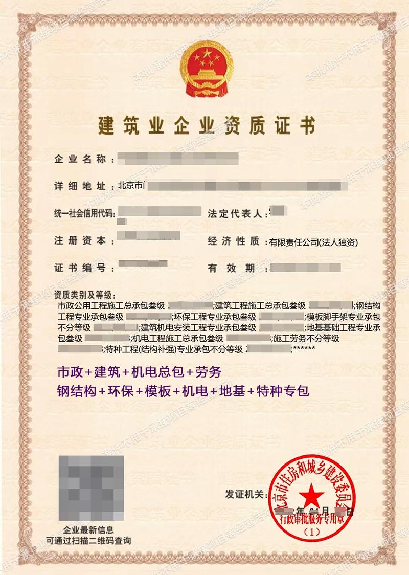 市政建筑机电总包二级(图1)